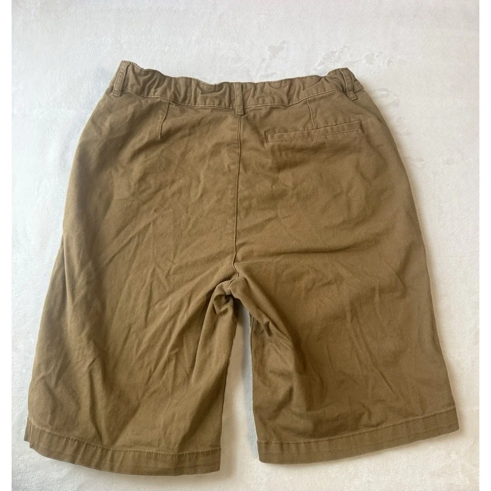 Old Navy Boys Brown Chino Shorts‎ 18 Cotton Adjustable Waist Pockets